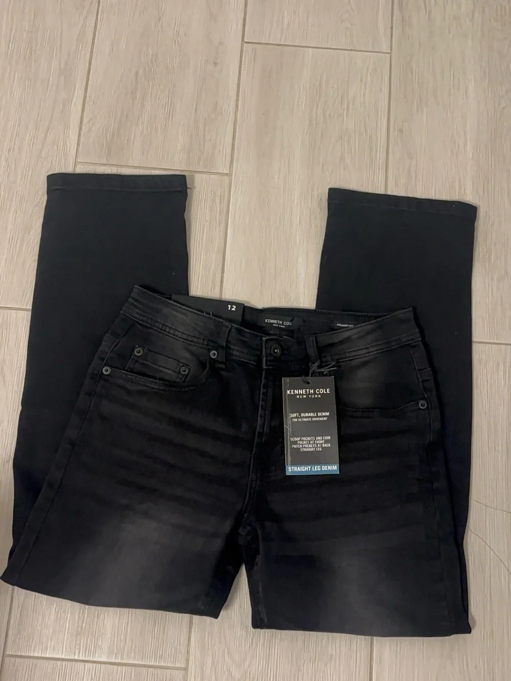 Kenneth Cole Black Straight-Leg Kids Jeans
